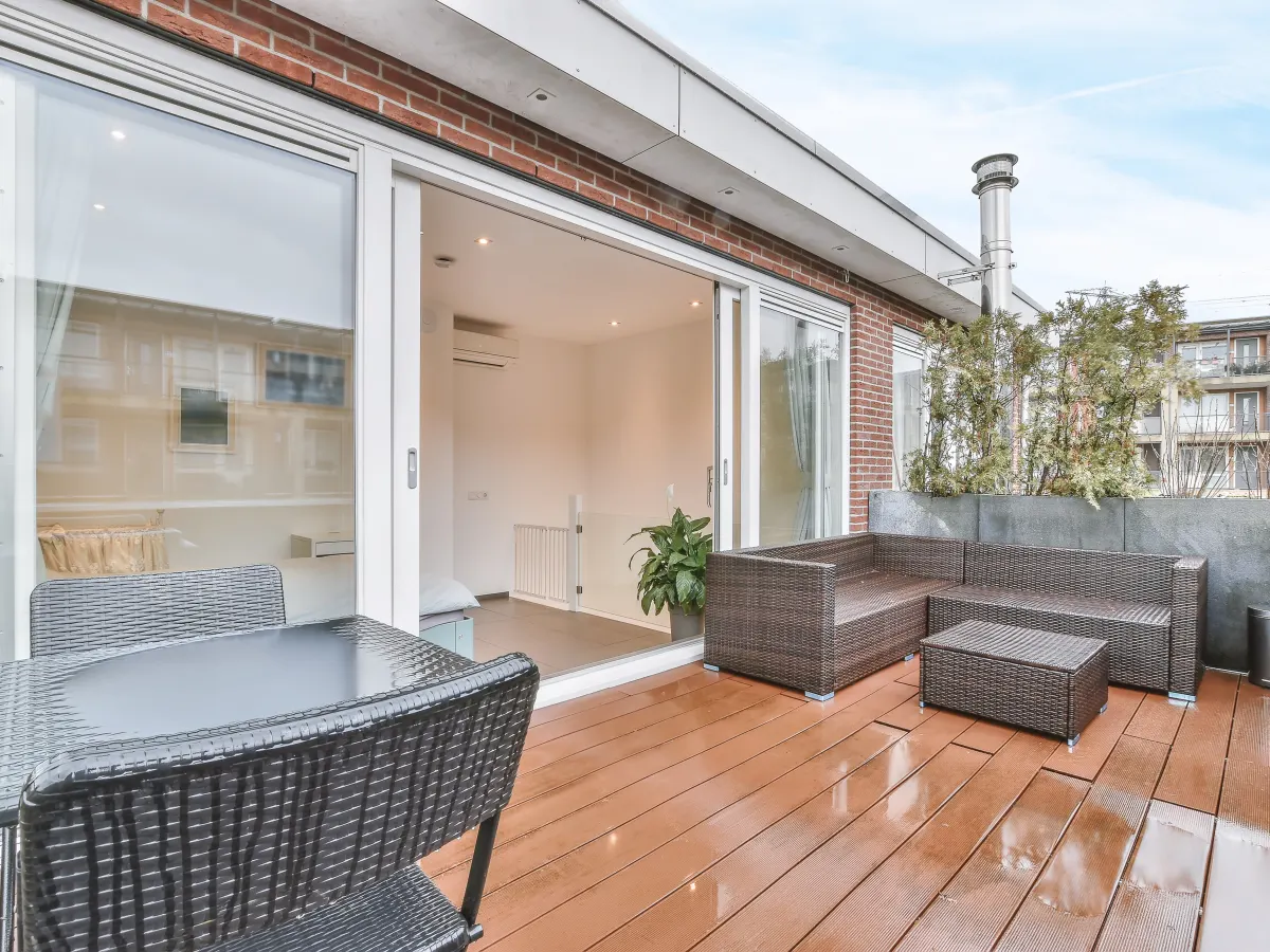 Exemple de terrasse en bois aménagée